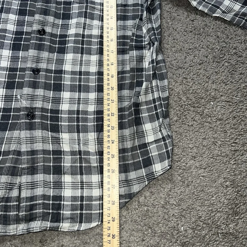 NWOT Polo‎ Ralph Lauren Mens Plaid Flannel Shirt  Gray Casual Preppy Medium
